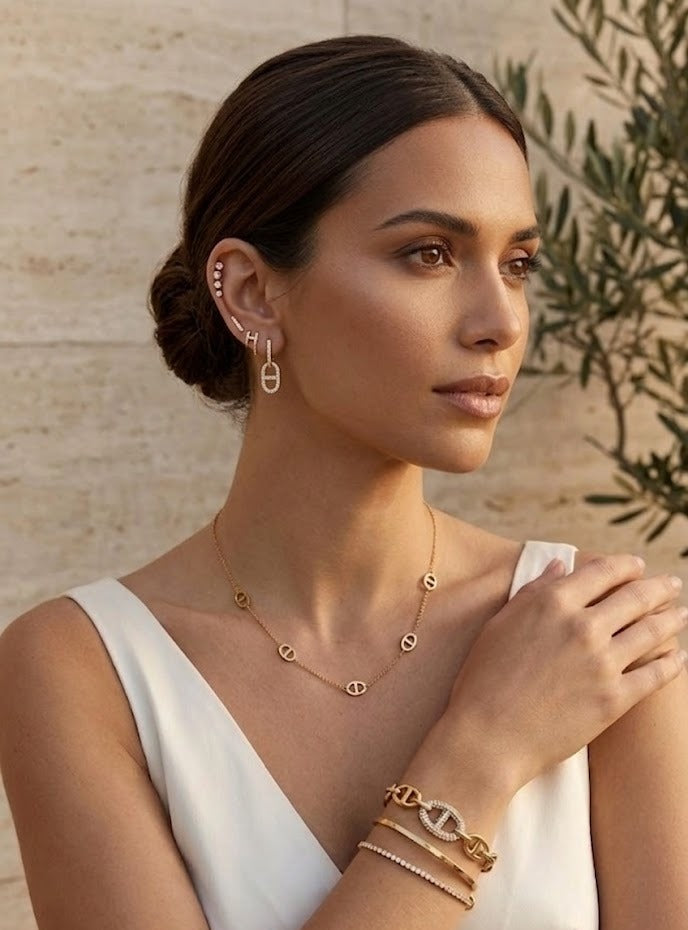Collier Jimena maille marine réf 0045