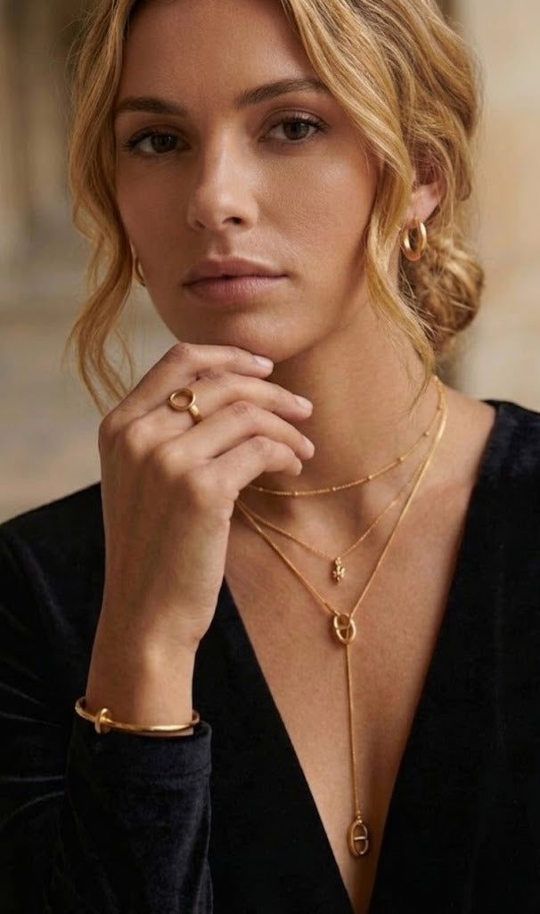 Collier Aitana boucle marine réf 0044