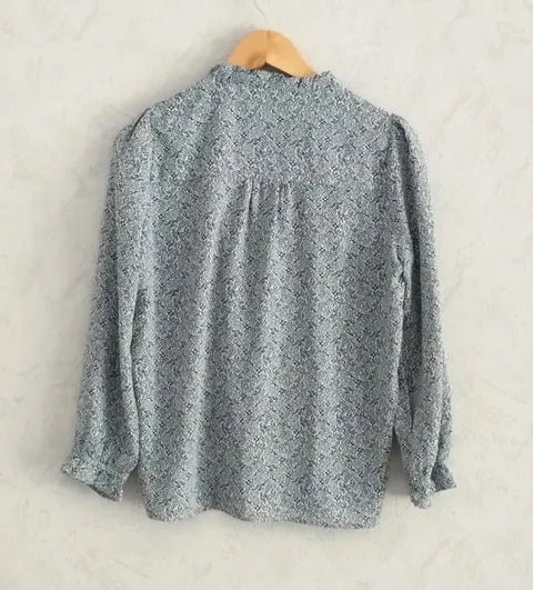Réf 0084 - Seconde main - Blouse manches longues à motifs Majolica taille M