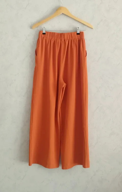 Réf 0086 - Seconde main - Pantalon jambe large orange Halara taille S