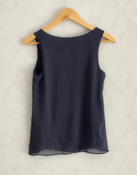 Réf 0080 - Seconde main - Top bleu nuit avec paillettes Cynthia Rowley taille S