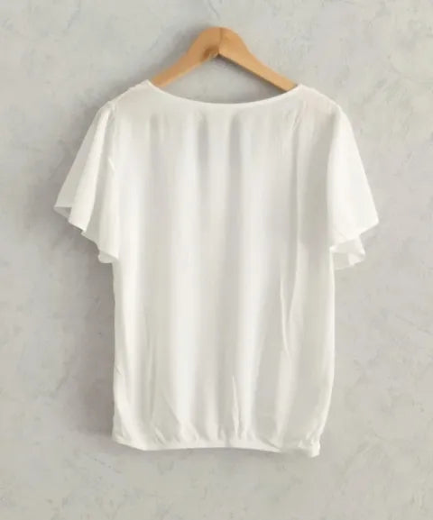 Réf 0085 - Seconde main - Top blanc Grain de Malice taille 38