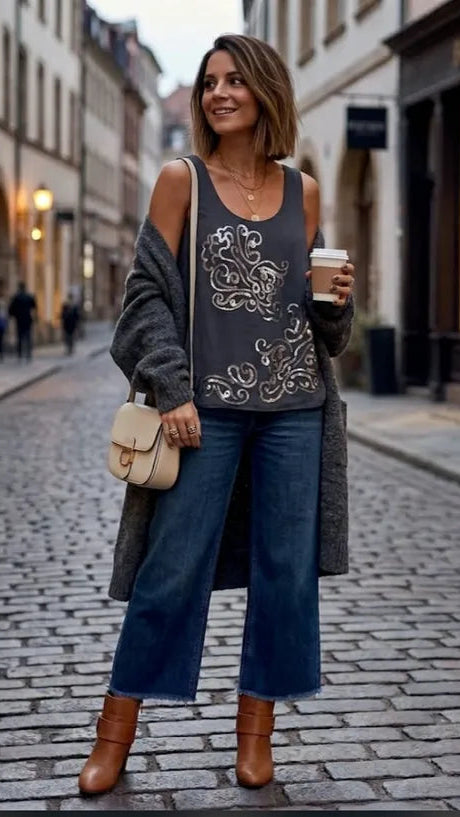 Réf 0080 - Seconde main - Top bleu nuit avec paillettes Cynthia Rowley taille S