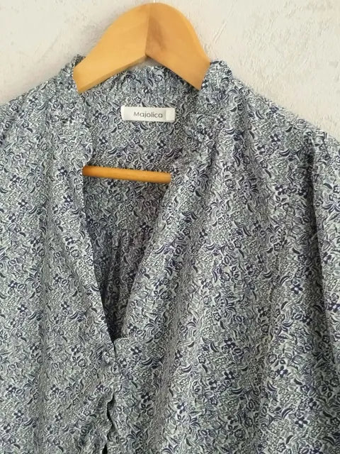 Réf 0084 - Seconde main - Blouse manches longues à motifs Majolica taille M