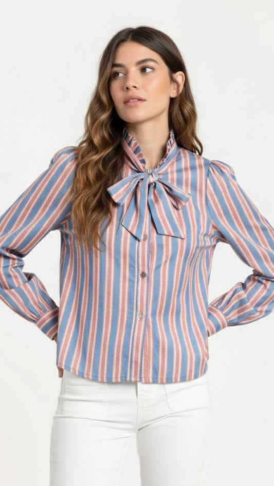 Chemise rayée Agnès réf 0015