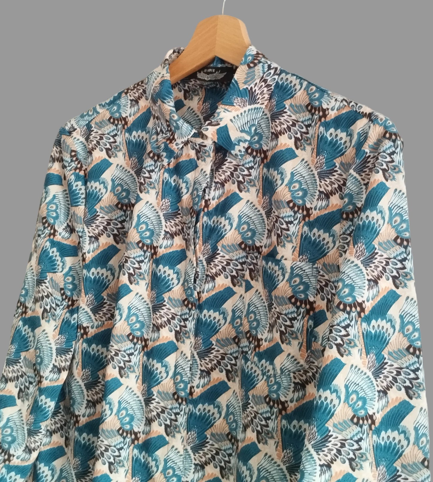 Réf 0055 - Seconde main - Chemise bleu fleurie It Hippie taille L