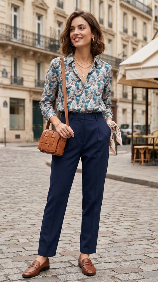Réf 0055 - Seconde main - Chemise bleu fleurie It Hippie taille L