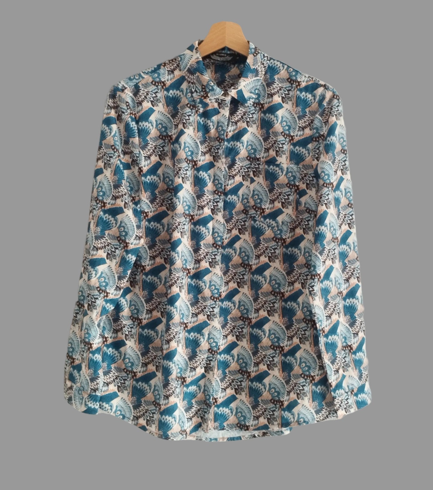 Réf 0055 - Seconde main - Chemise bleu fleurie It Hippie taille L