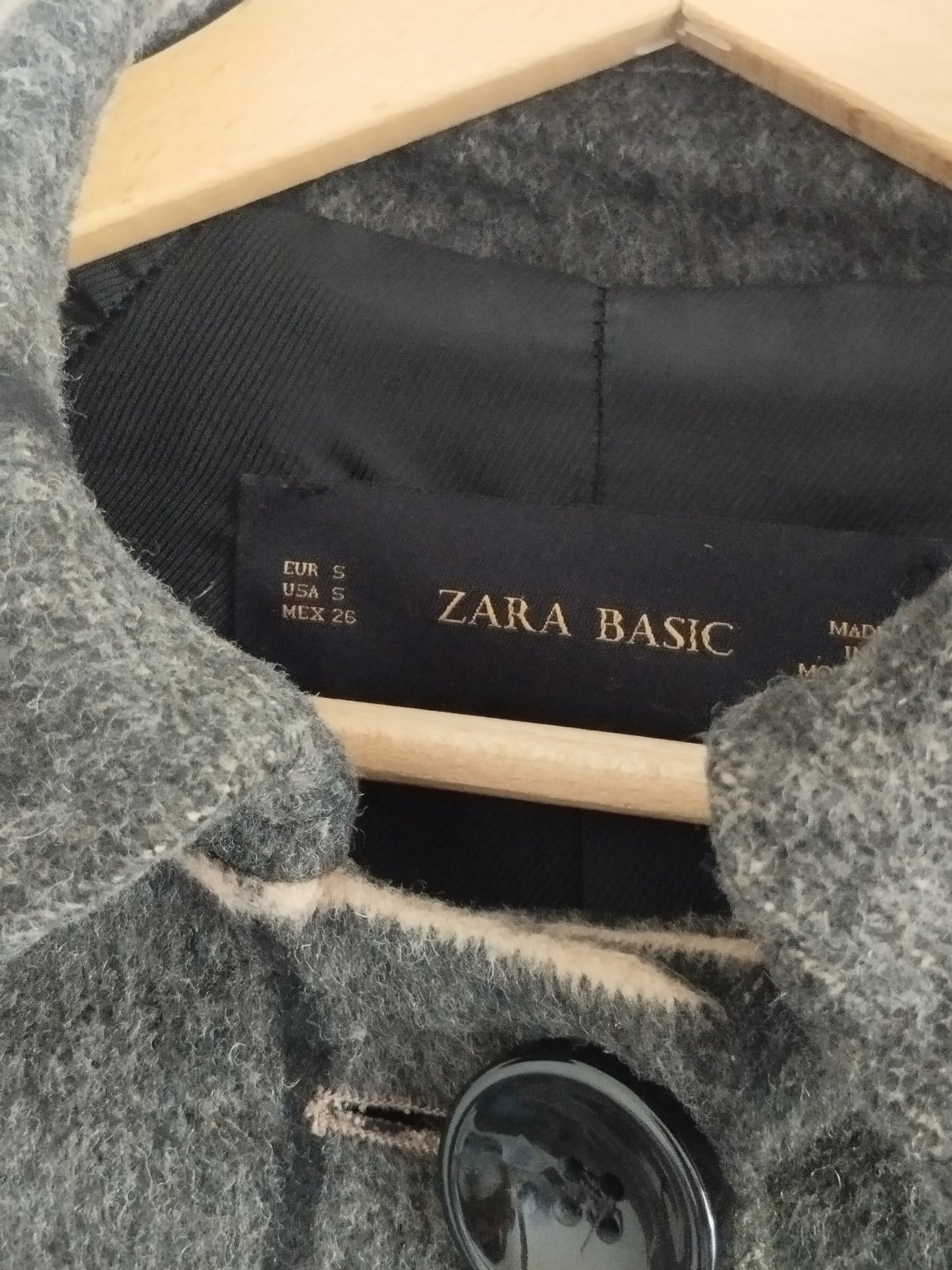 Réf 0053 - Seconde main - Veste 26% laine ZARA taille S