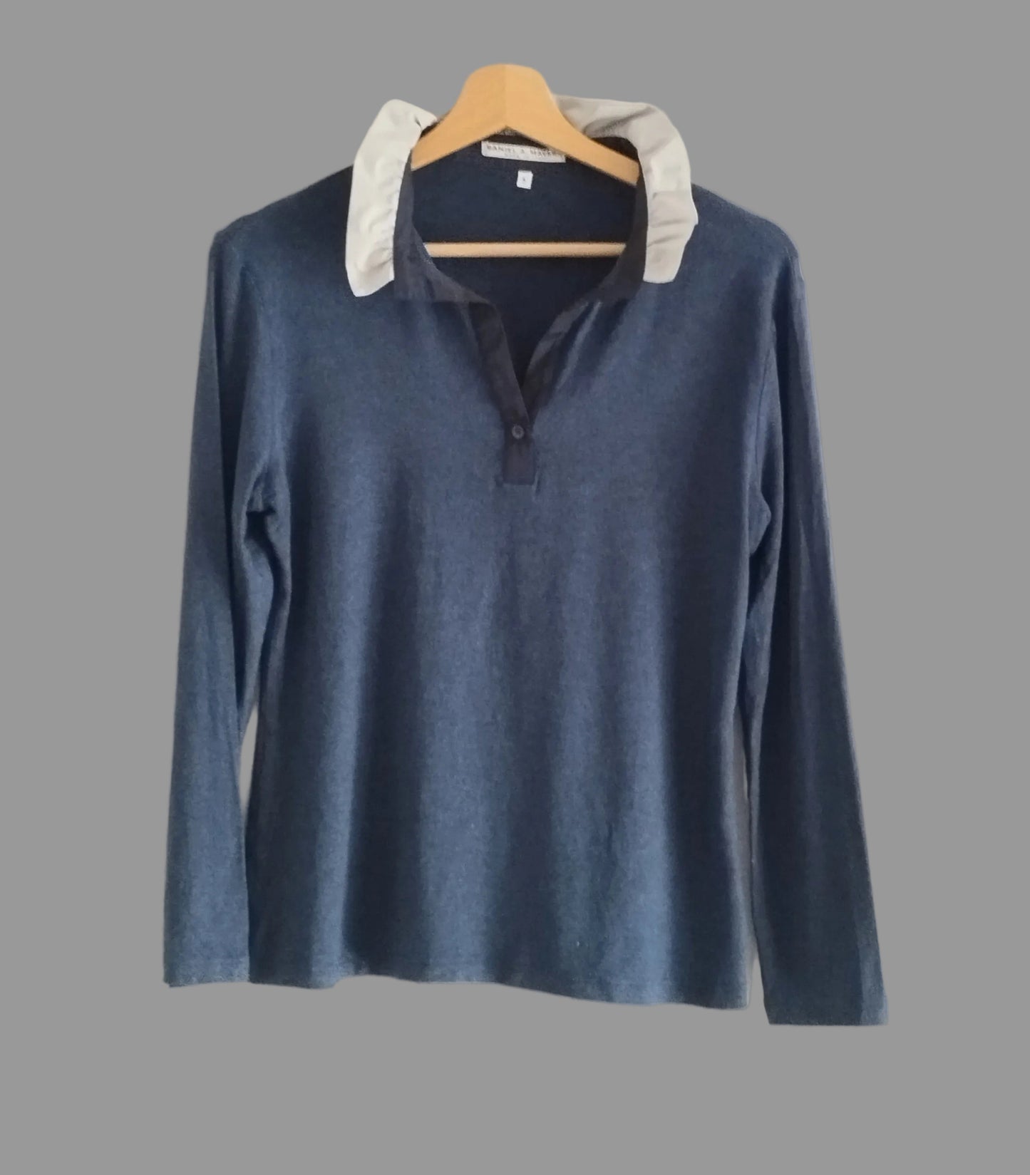 Réf 0054 - Seconde main - Polo bleu marine avec col Daniel&Mayer taille XL
