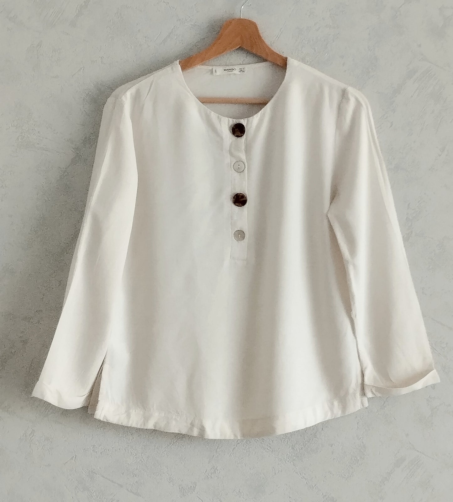 Réf 0065 - Seconde main - Blouse manches longues écru Mango taille XS