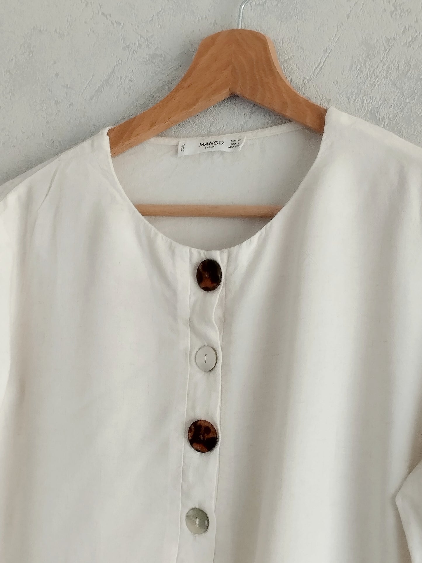 Réf 0065 - Seconde main - Blouse manches longues écru Mango taille XS