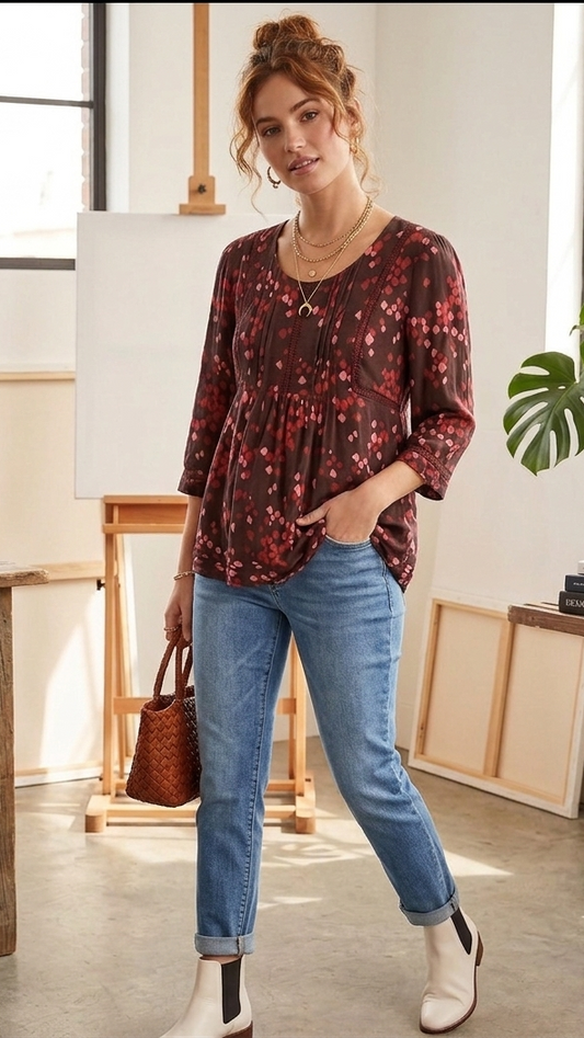 Réf 0056 - Seconde main - Blouse manches 3/4 SEE U SOON Taille 0