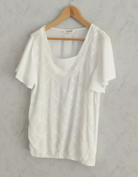 Réf 0085 - Seconde main - Top blanc Grain de Malice taille 38