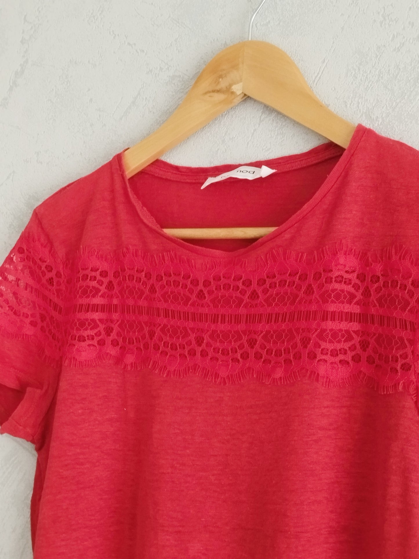 Réf 0064 - Seconde main - Top rouge manches courtes Promod taille M