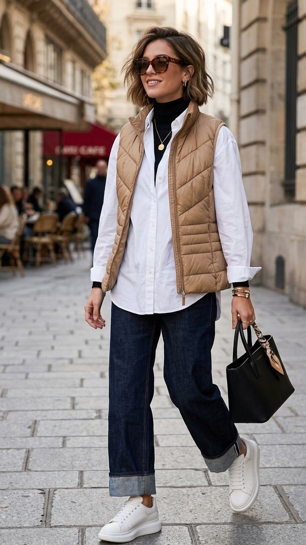Réf 0059 - Seconde main - Veste sans manches beige VERO MODA taille M
