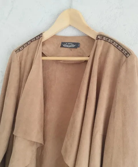 Réf 0094 - Seconde main - Veste beige aspect daim It Hippie taille L