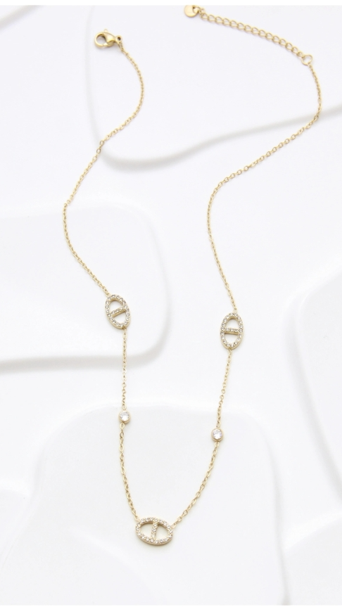 Collier Pilar doré maillons réf 0043