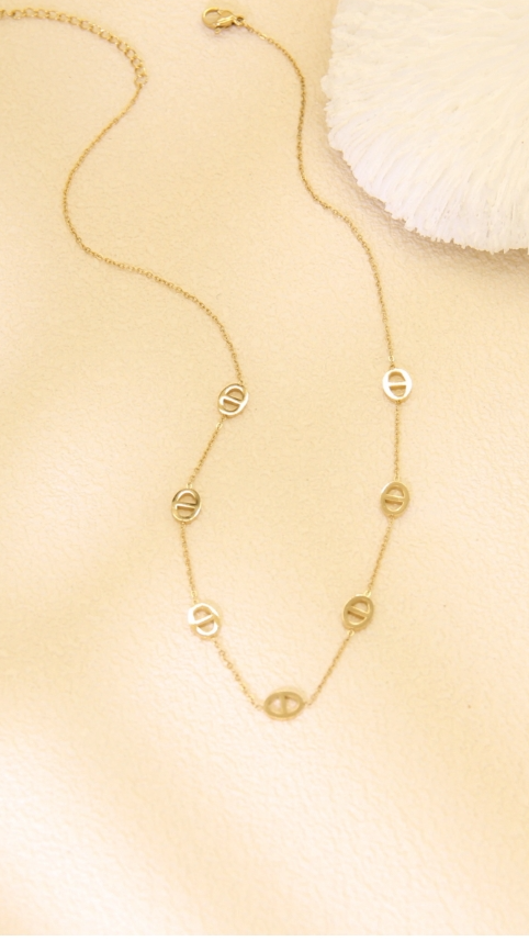 Collier Jimena maille marine réf 0045